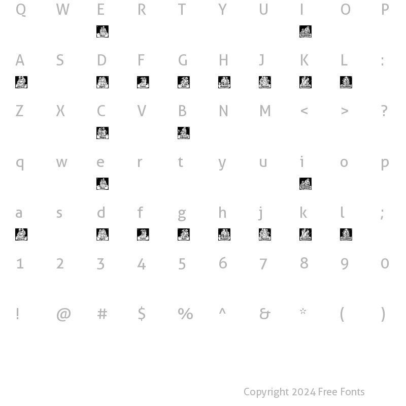 Character Map of Monats-Vignetten 1 Regular