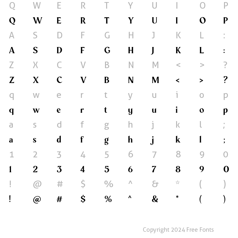 Character Map of Mondia ExtraBold