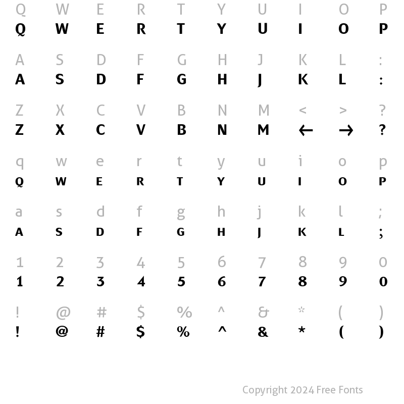 Character Map of MondialPlus Bold Caps Regular