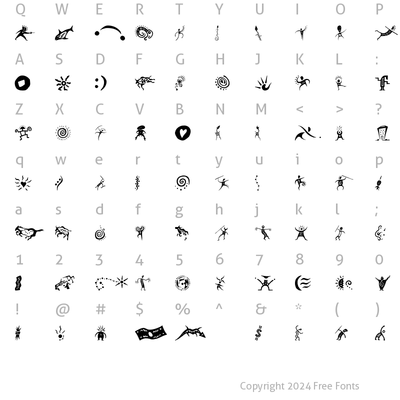 Character Map of MondKaizen Regular