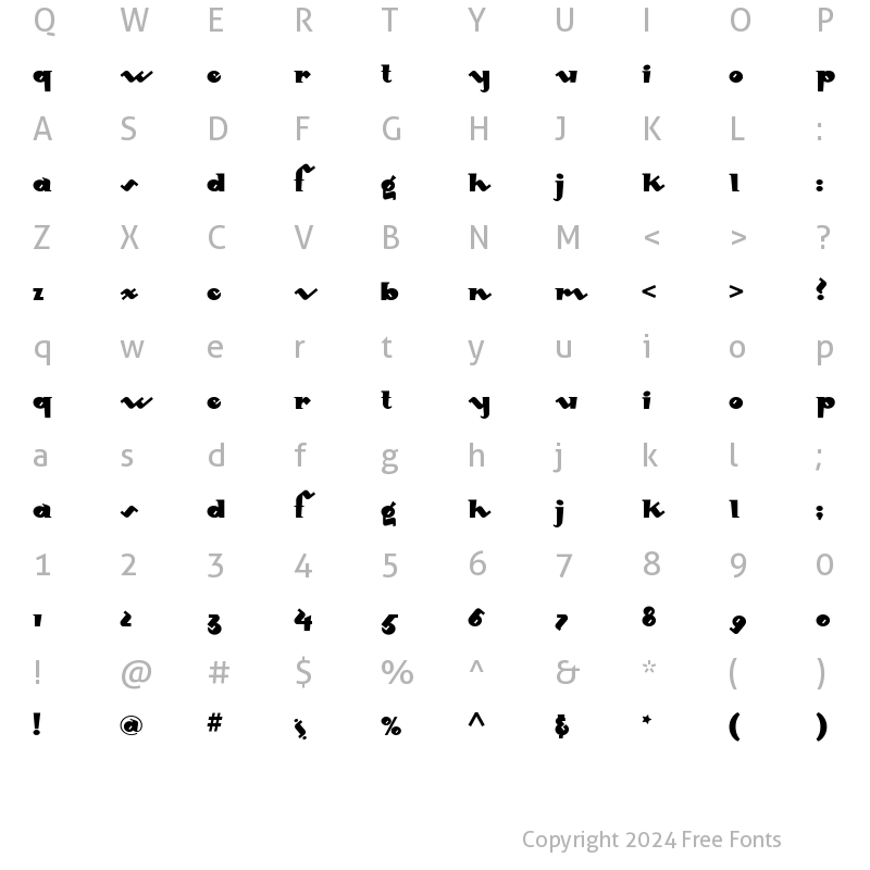 Character Map of Mondo Redondo NF Regular