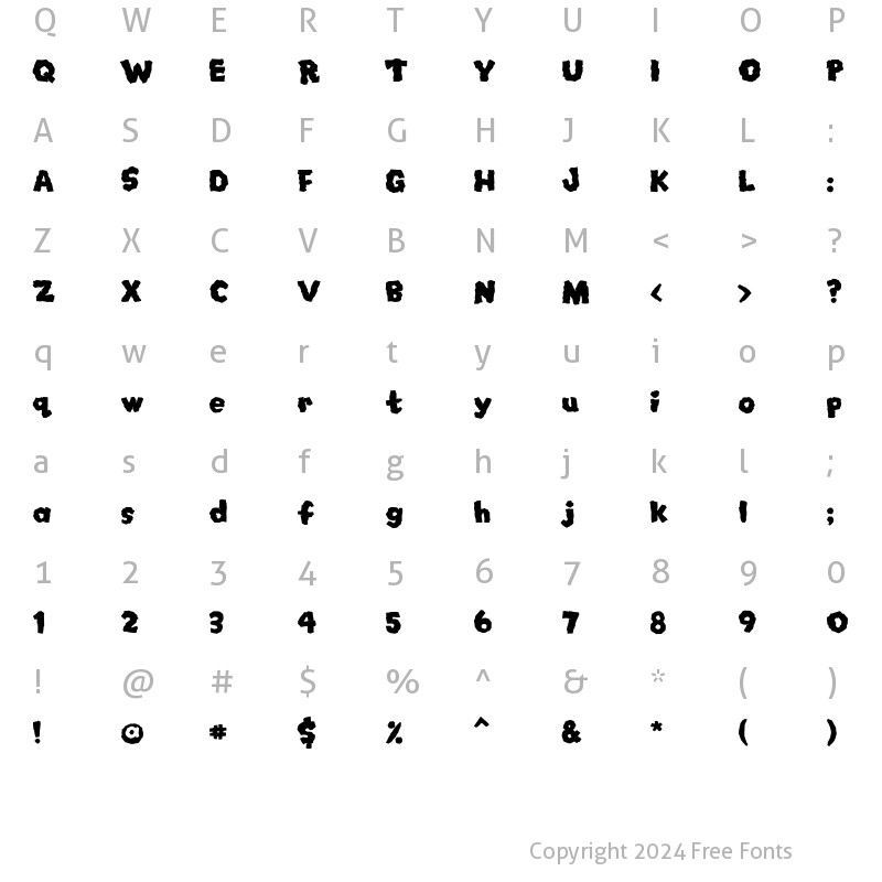 Character Map of Mongo Medium