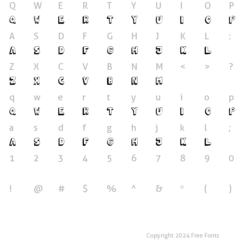 Character Map of Mono2poser Regular