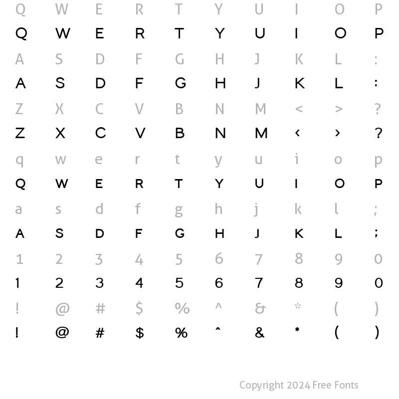 Character Map of Monocole Bold