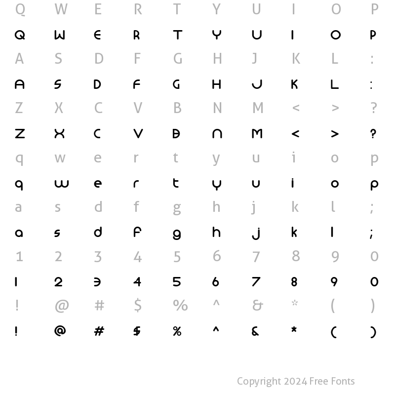 Character Map of Monoglyceride Bold