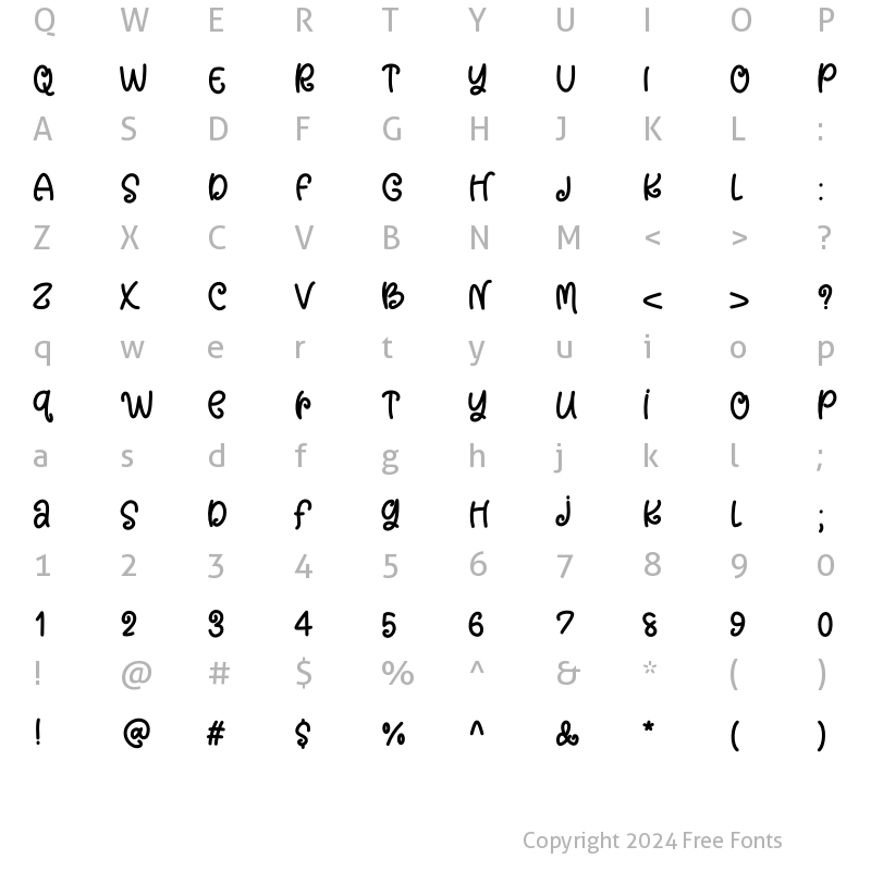 Character Map of monoliga Medium