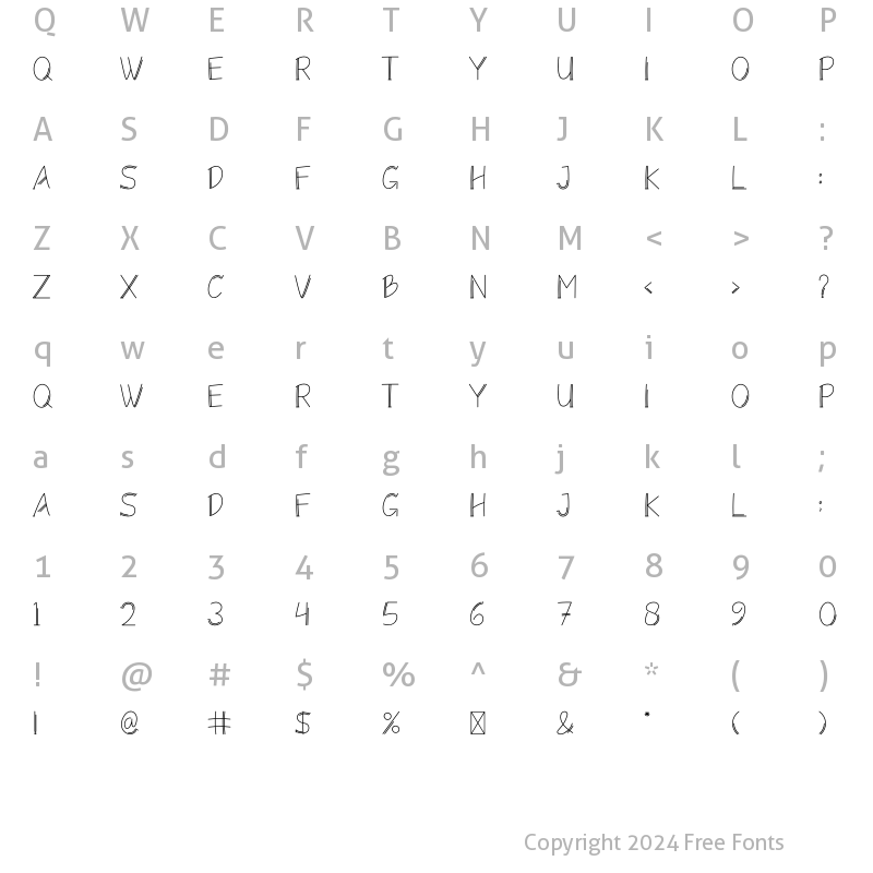 Character Map of Monolism Bold