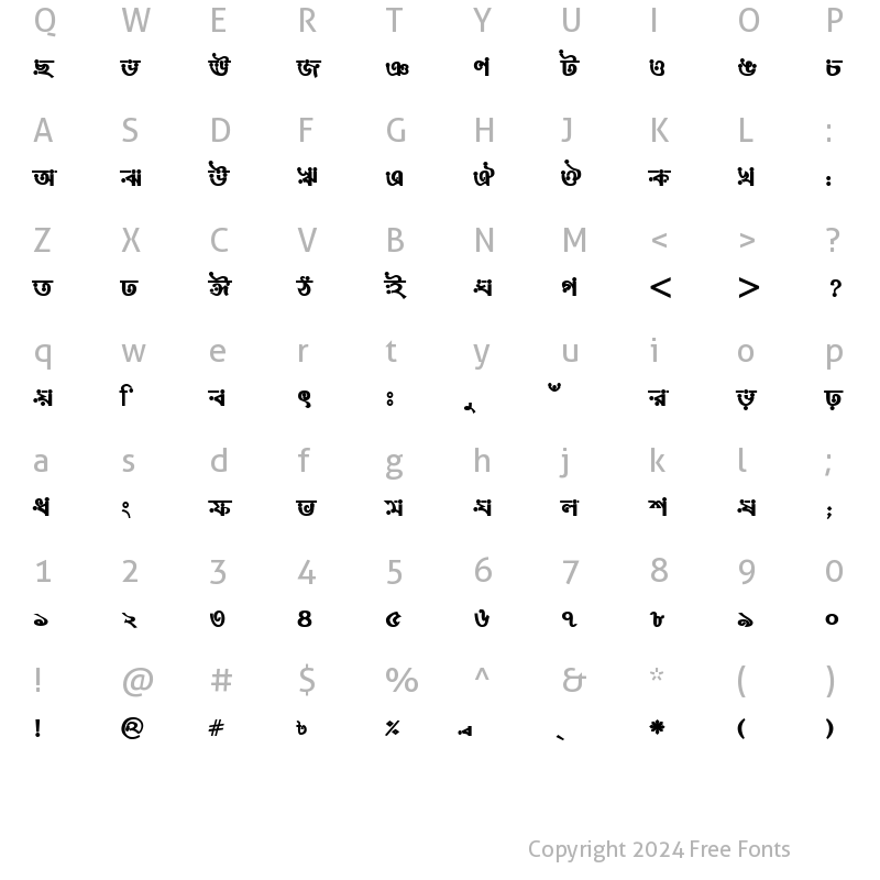 Character Map of MonooMJ Bold