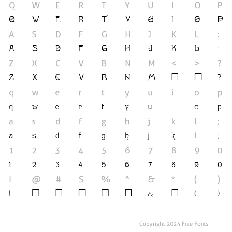 Character Map of Monopol Regular