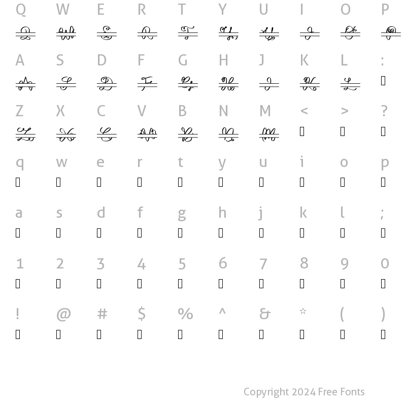 Character Map of Monosplit2 Regular