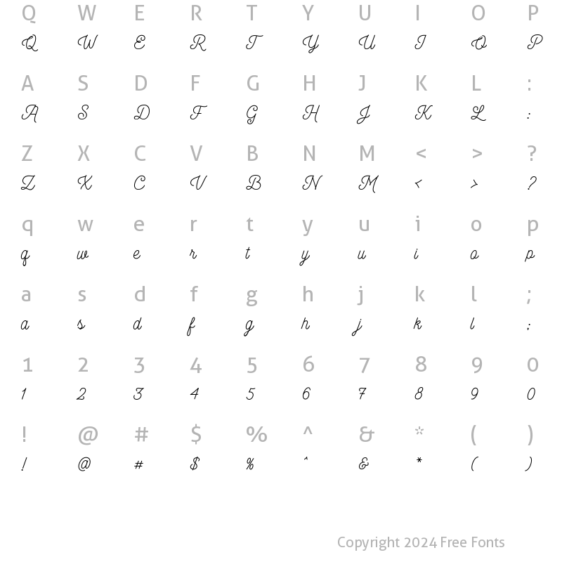 Character Map of Monotage Regular