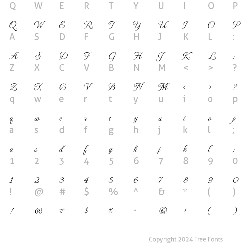 Character Map of MonteCarloPro Regular