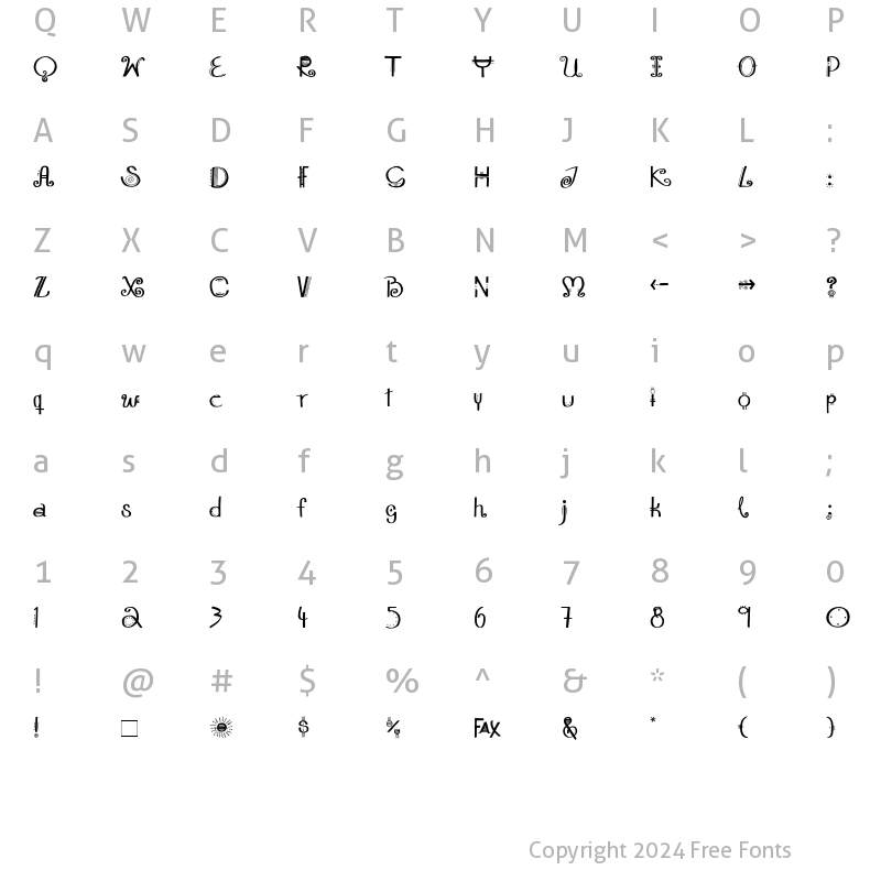 Character Map of Monterrey Medium