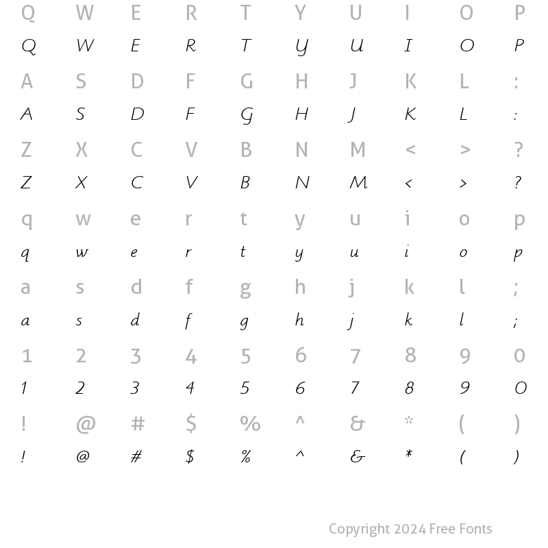 Character Map of MontessoriScript Regular