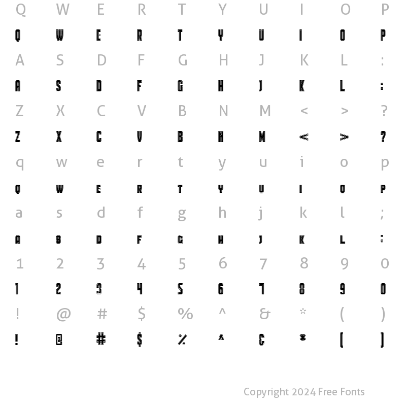 Character Map of Montier Black Regular