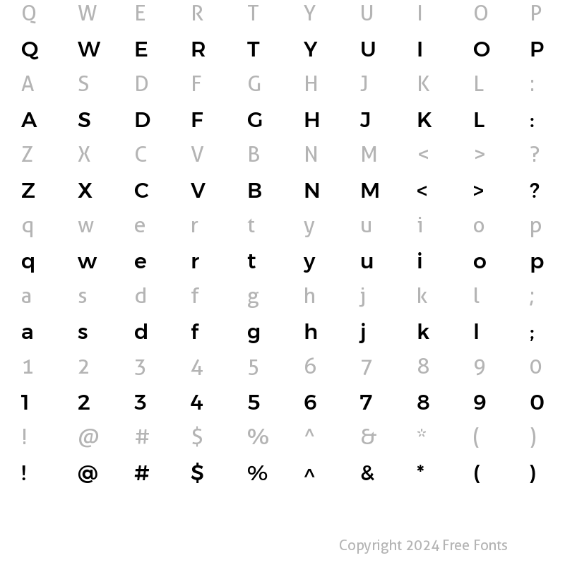 Character Map of Montserrat-Arabic Medium