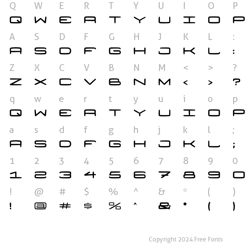 Character Map of Moon Hand