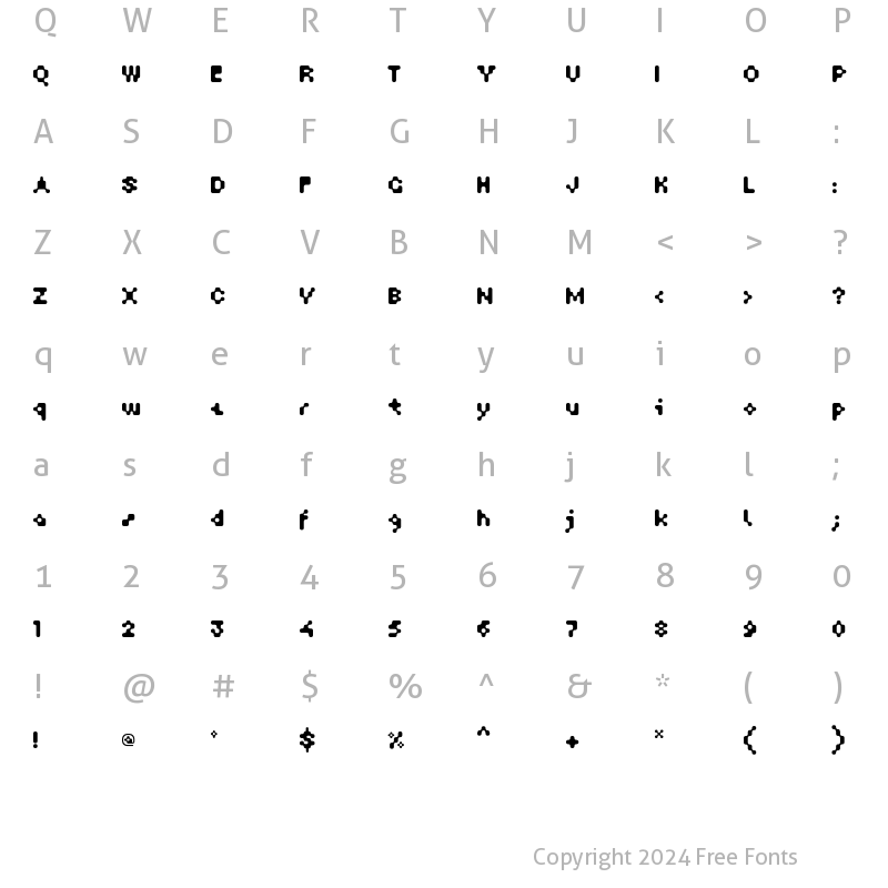 Character Map of MoonbaseAlpha Regular