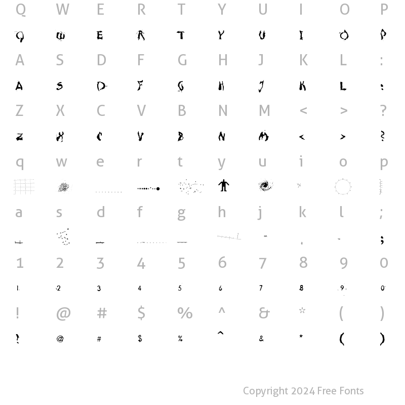 Character Map of Moonscape A