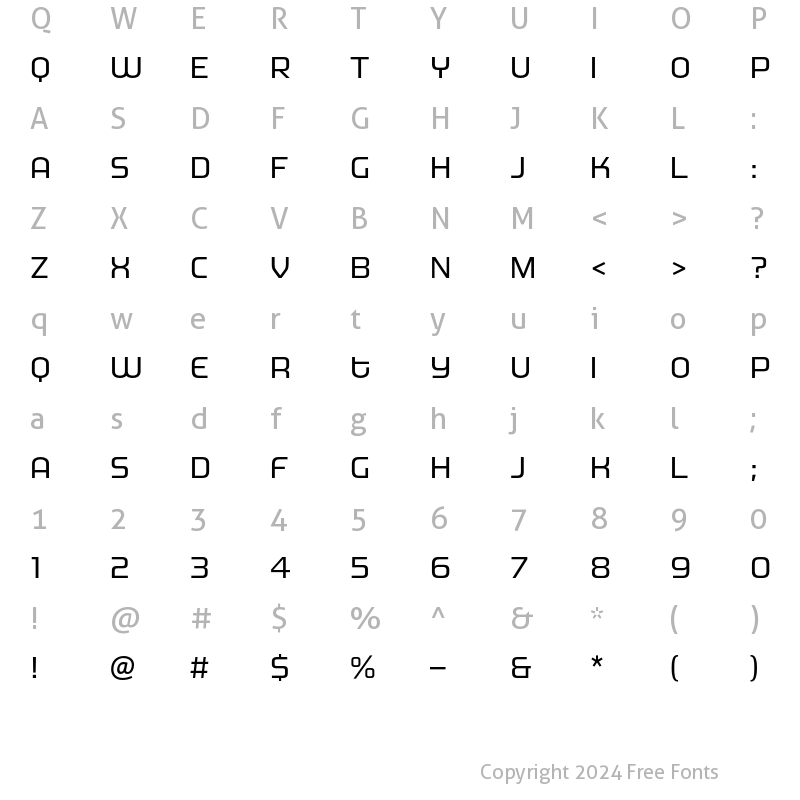 Character Map of MorganBig Regular