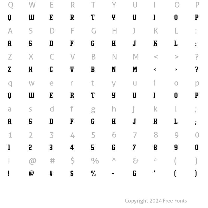 Character Map of MorganPosterAvec Bold