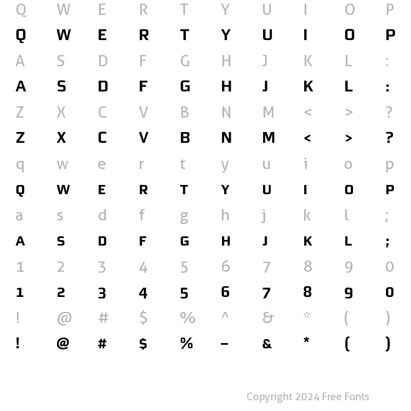 Character Map of MorganSnExpert Bold