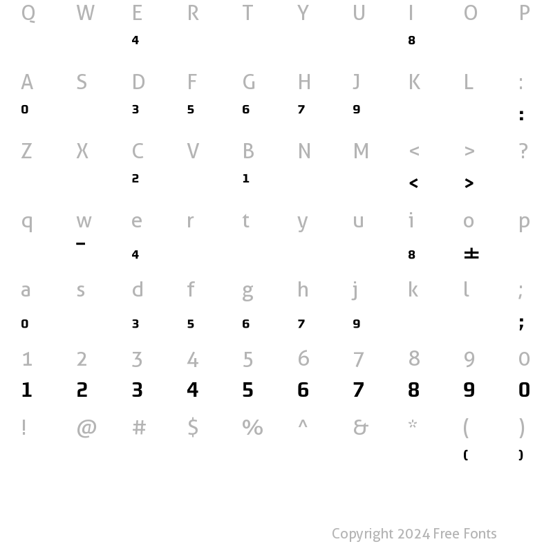 Character Map of MorganSnFigures Bold