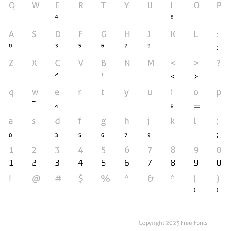 Character Map of MorganSnFigures Regular