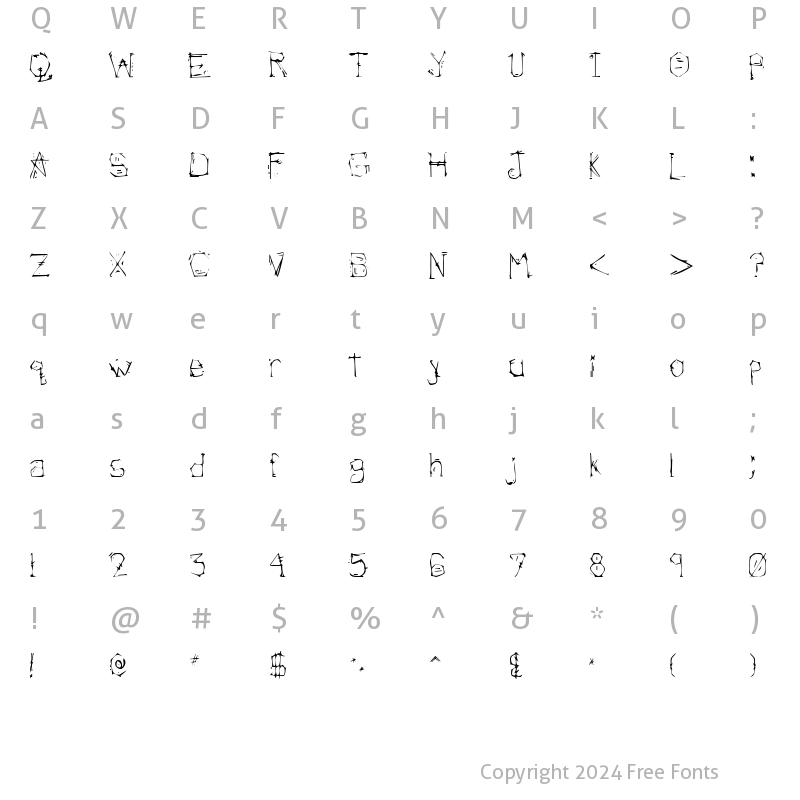 Character Map of Morlandic Regular