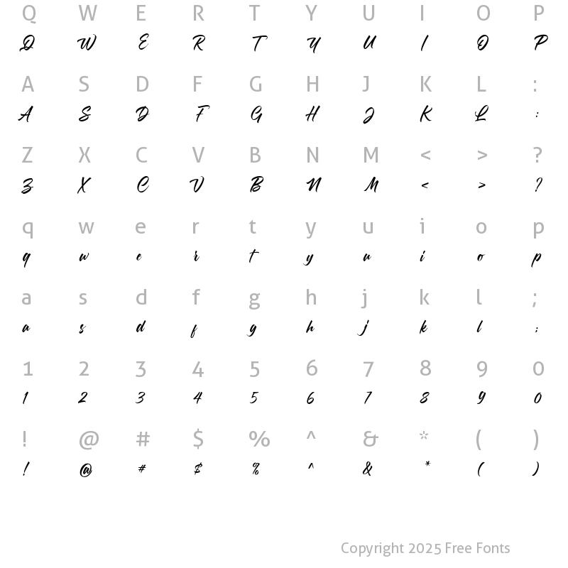 Character Map of Morning Glory Demo