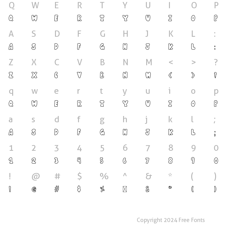 Character Map of Morning Sunshine Outline