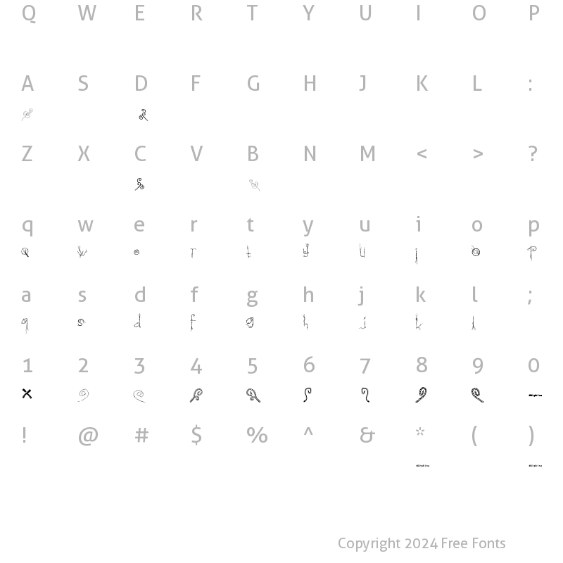 Character Map of Morphina Regular