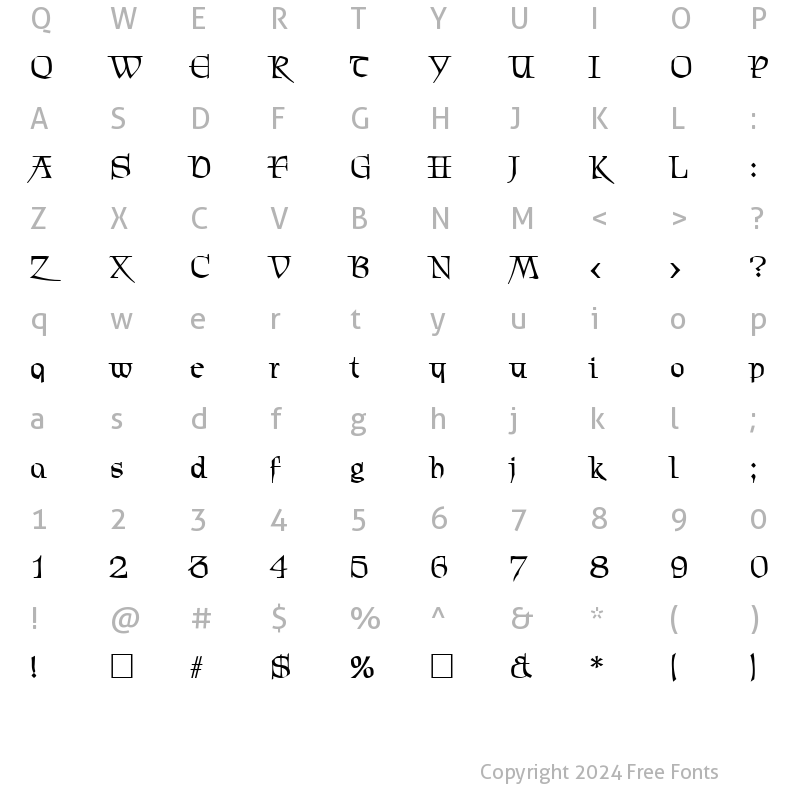 Character Map of Morris SF Bold