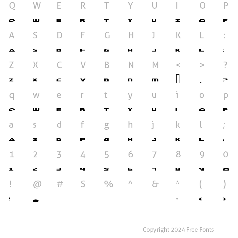 Character Map of Morse NK Regular