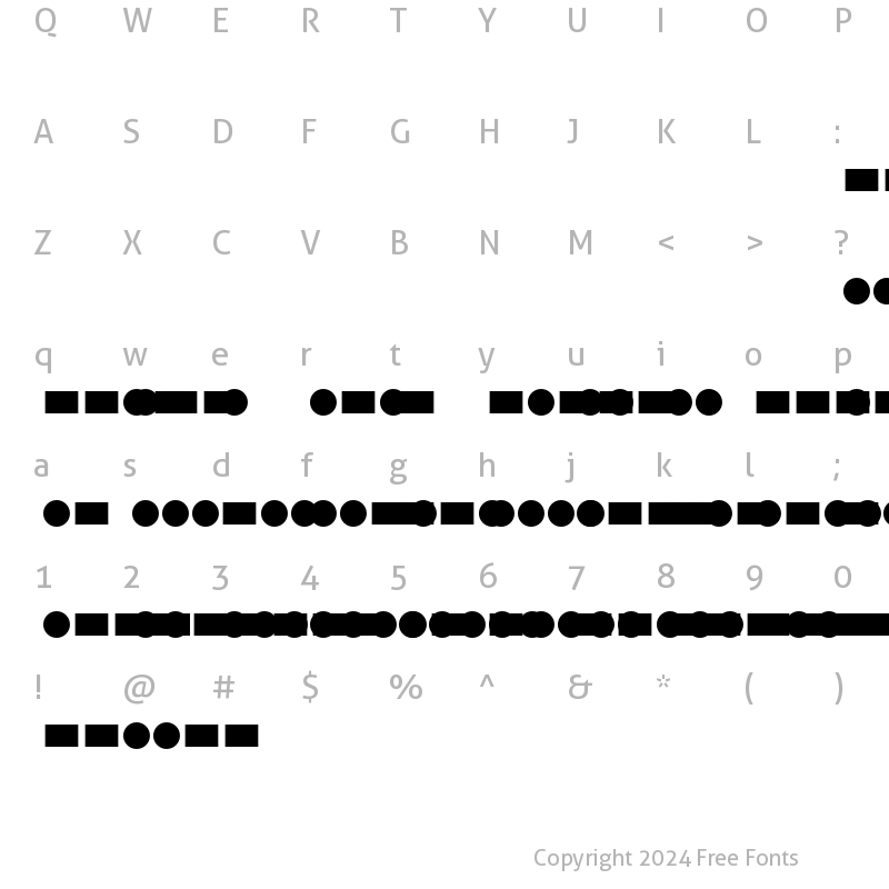 Character Map of Morsig Regular