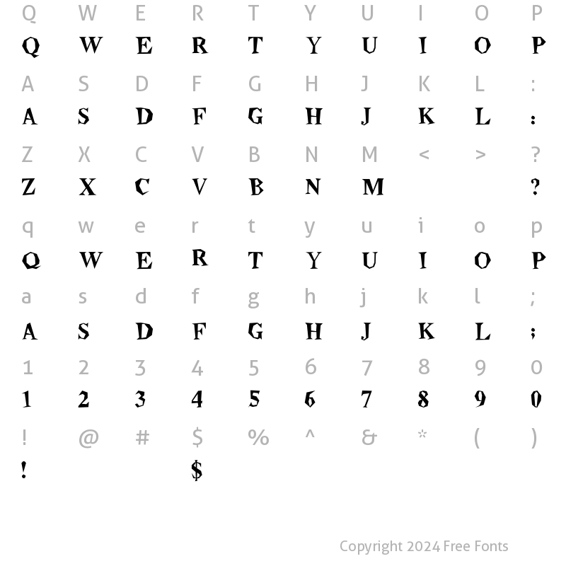 Character Map of Morton Regular