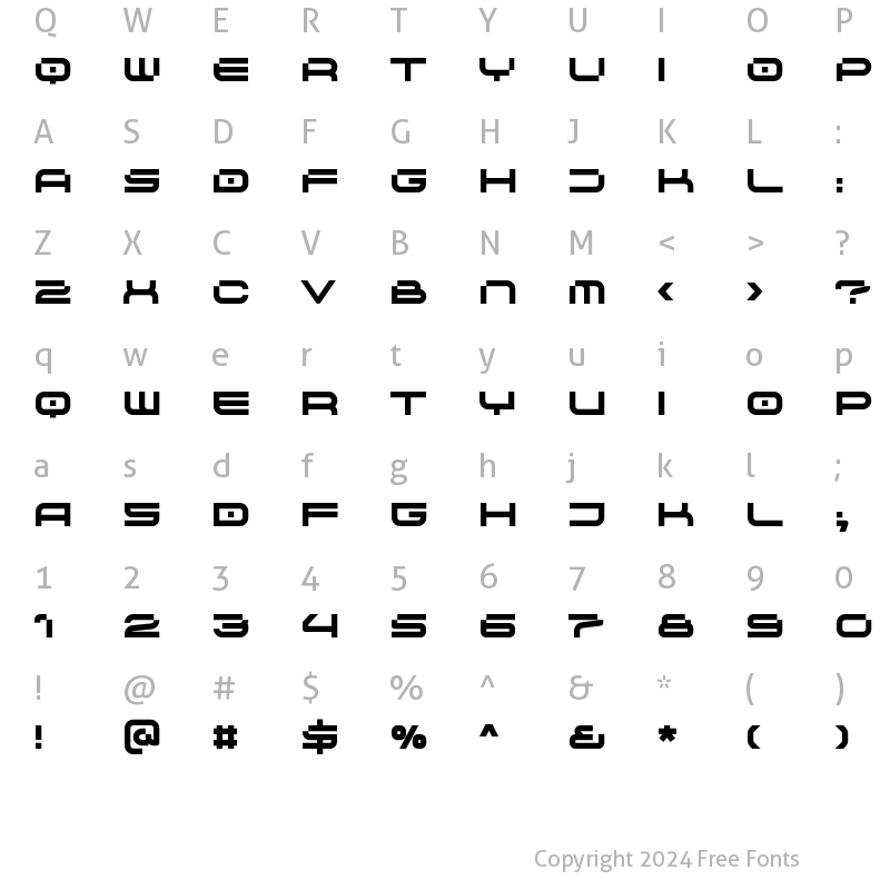 Character Map of MORTON Regular