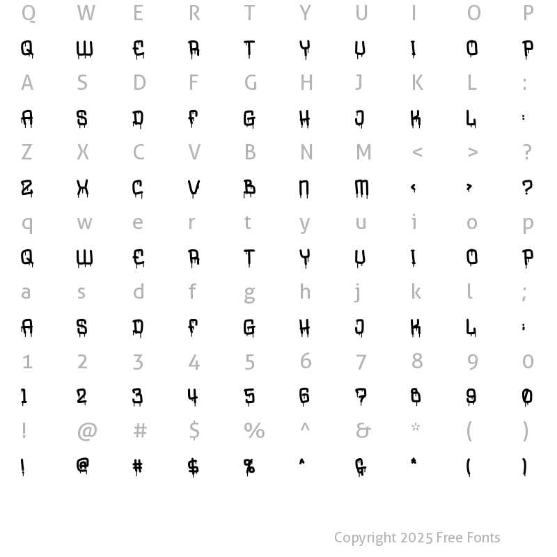 Character Map of Mostbreak Regular