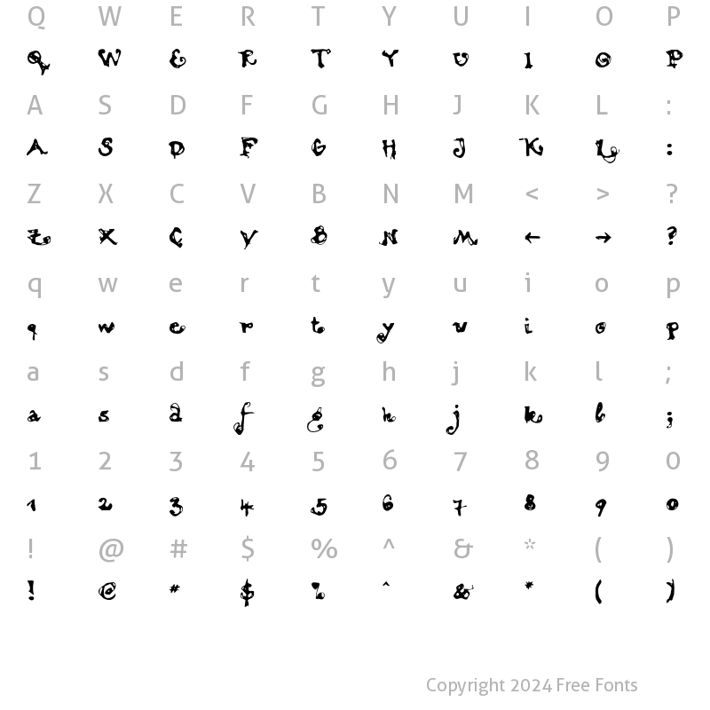 Character Map of MotionBold Regular