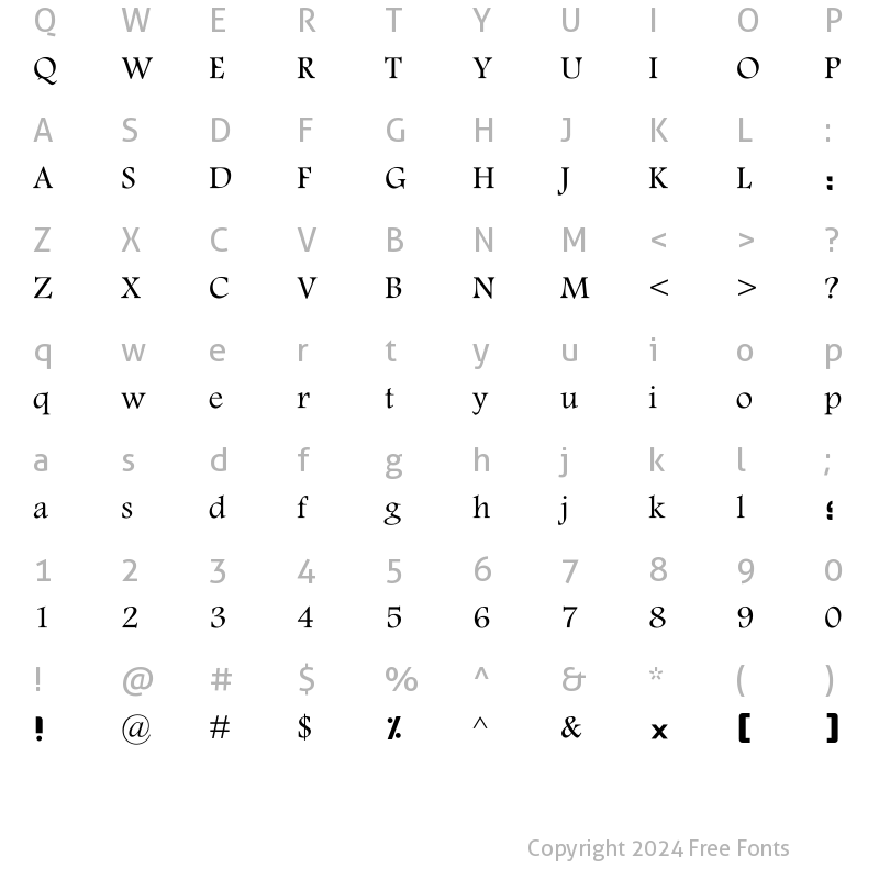 Character Map of Motken K Sina Motken K Sina