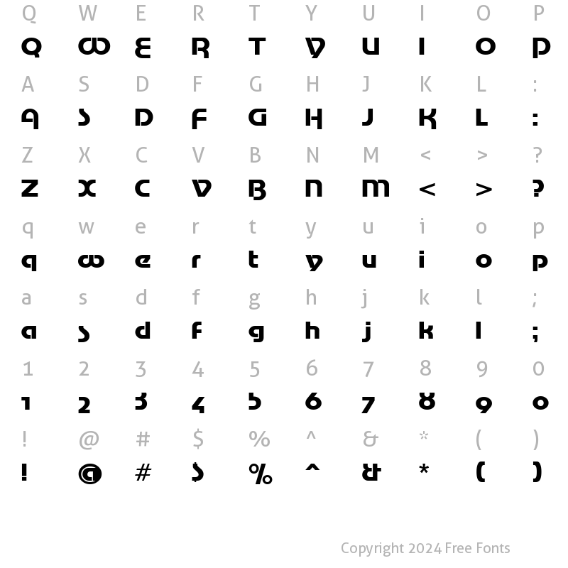 Character Map of Motter Tektura Cyrilic Normal