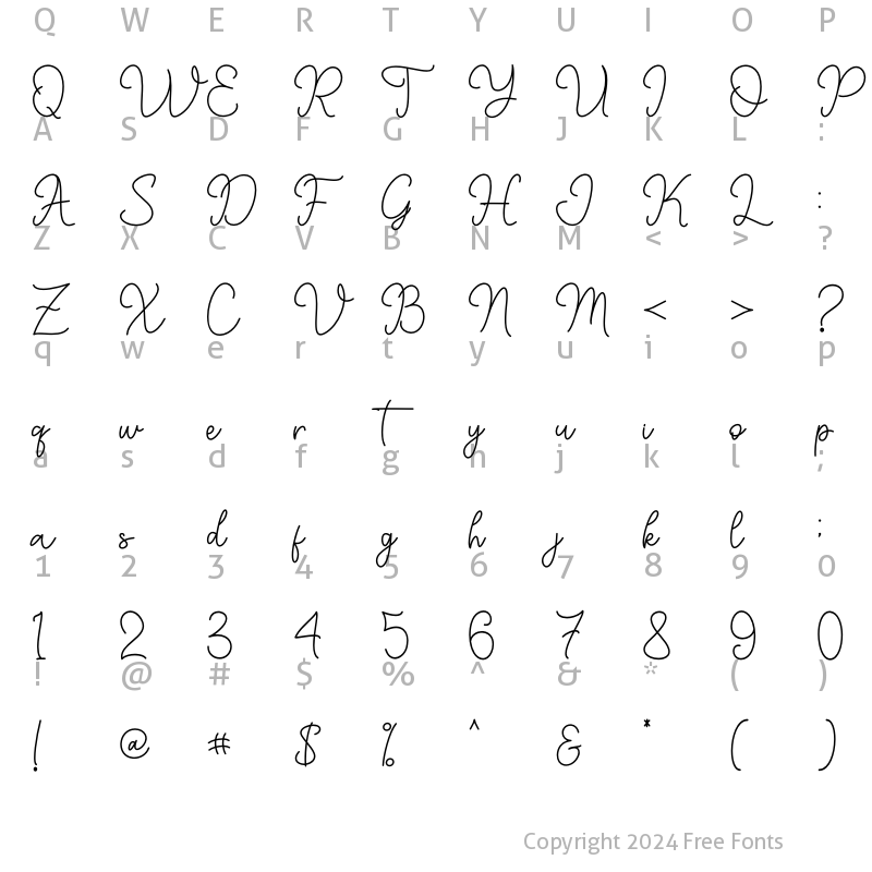 Character Map of Mountline Regular