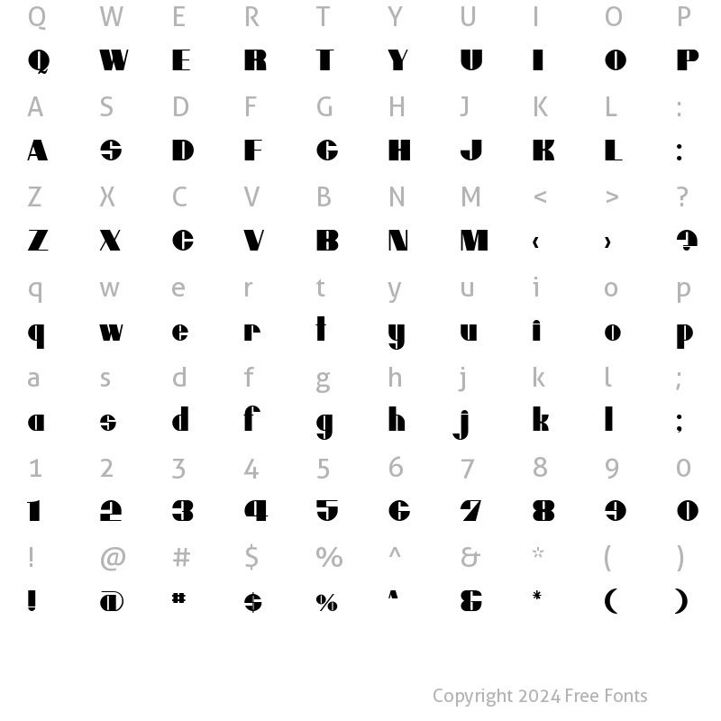 Character Map of Moxie R