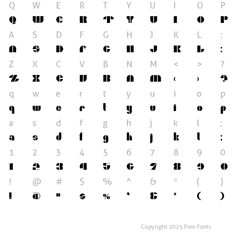 Character Map of Moxie S