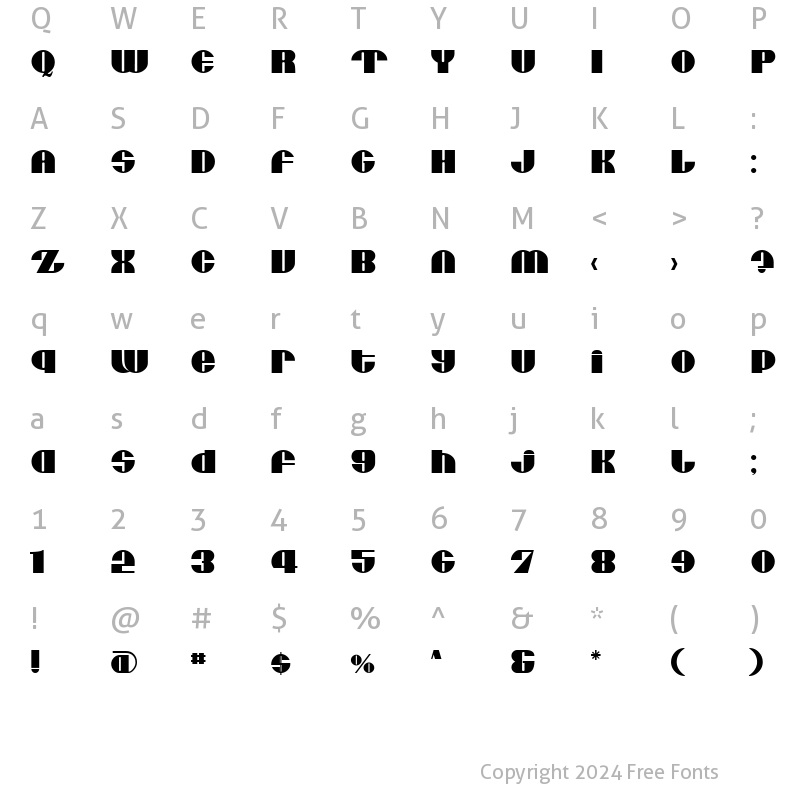 Character Map of Moxie U