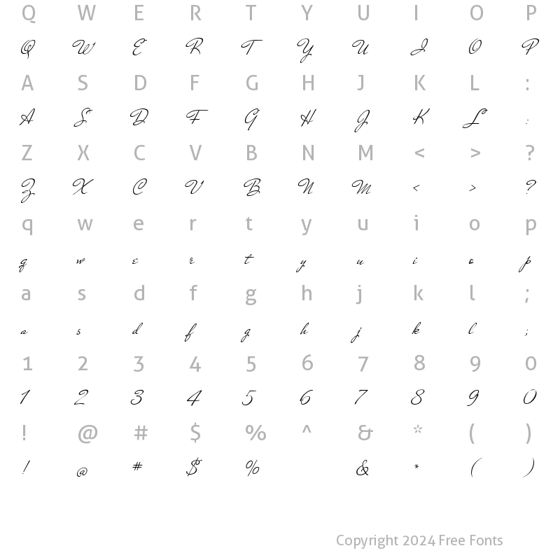 Character Map of Mr DeHaviland Regular