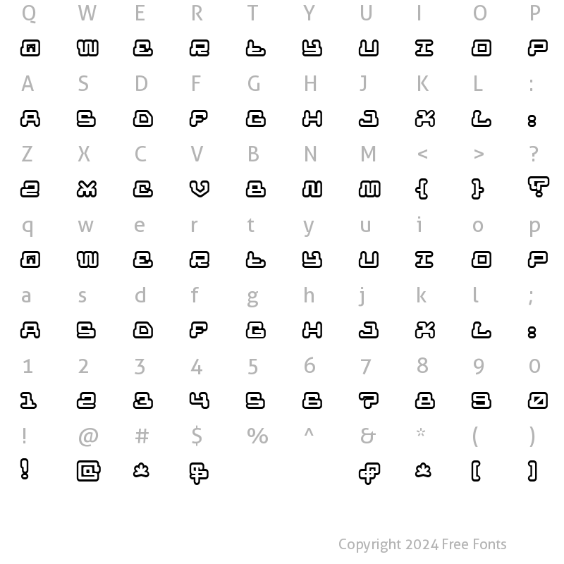 Character Map of MR FUGLESANG OUTLINE Regular