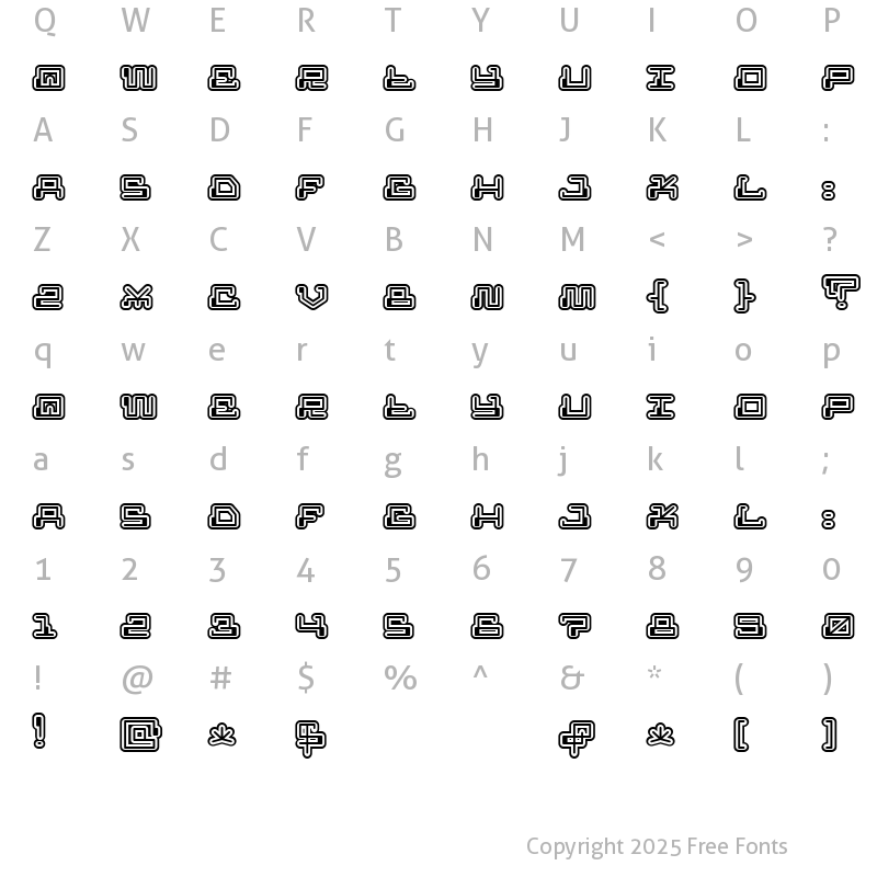 Character Map of MR FUGLESANG REMIX Regular