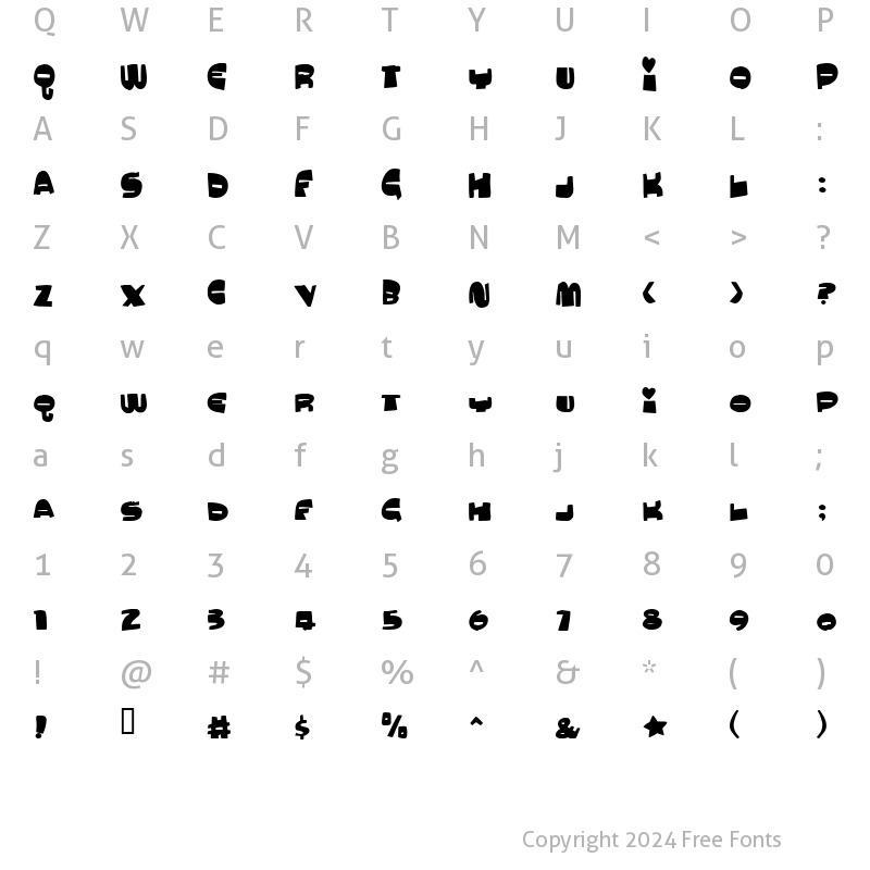 Character Map of MuchoMacho Regular