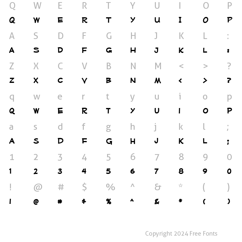 Character Map of Mufferaw Bold